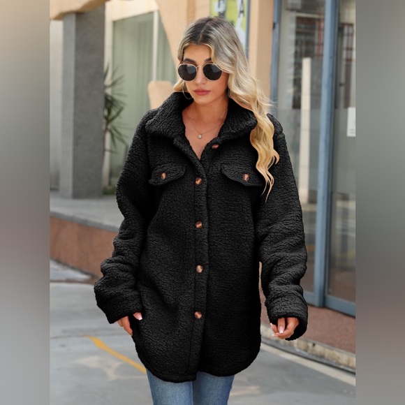 Button Down Collared Coat - Picture 11 of 13